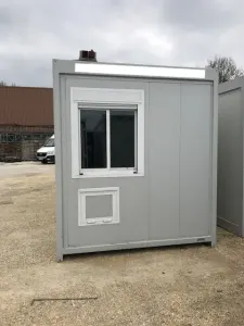 20 Fuss Bürocontainer, gebraucht, grau – Bild 1