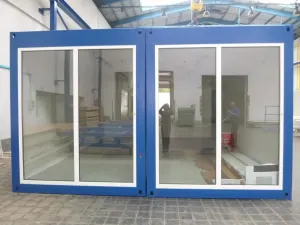 20 Fuss Duo- Bürocontaineranlage mit Fixverglasung, fabrikneu – Bild 5